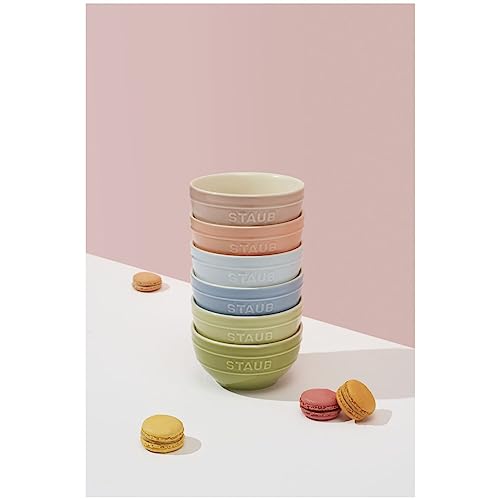 STAUB "12cm Ceramic Bowls, Set of 6, Macaron Color" Gift, Soup Bowls, Heat-Resistant, Ceramic, Microwave-Safe [Official Japanese Product] Z1021-365