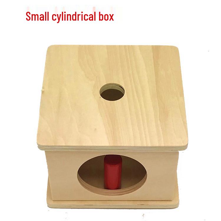 Montessori Infant & Toddler Triangular Prism Matching Box & Three-Color Ring Set - Early Education Teaching Aids.