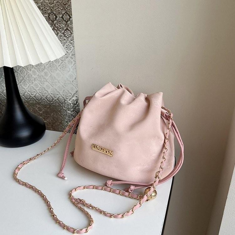 

Trendy Crossbody Purse For Women 2024 Fashion Velvet Material With Detailed Stitching рожевий