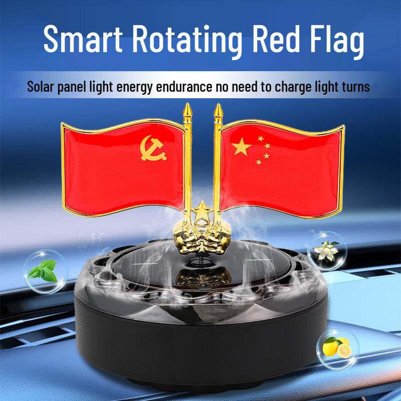 

Solar Rotating Car Air Freshener - Five-Star Center Console Perfume for Men