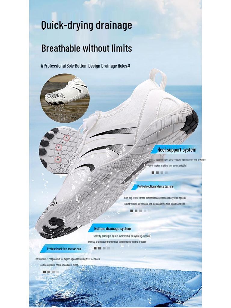 Unisex Quick-Dry Non-Slip Wading Shoes: Lightweight Outdoor Stream Tracing & Beach Swimming Footwear