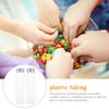 10Pcs Flat-Bottom Clear Test Tubes Pet Plastic Aluminum Screw Caps Compact Travel Friendly Lotion Gel Sample Small