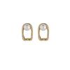 2025 Korean Style Pearl Arc Stud Earrings: Chic & Versatile, Women's Trendy Minimalist Design