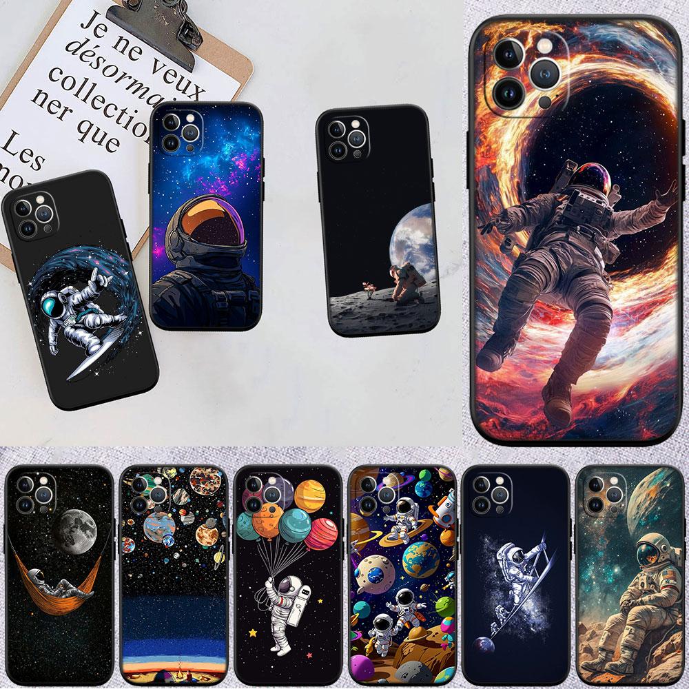 PP7 Astronaut Space Moon Soft Shell Phone Case for OPPO A3 Pro A72 A74 A76 A77 A77S A78 A79 A94 A95 A18 A40M A58