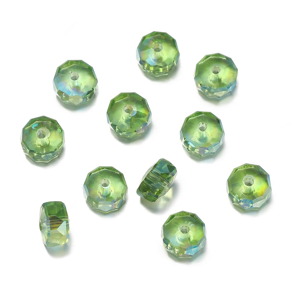 10Pcs 4.5*7.5mm Crystal Faceted Beads Spacer Loose Beads for DIY Bracelet Necklace Jewelry Making Supplies Accessories