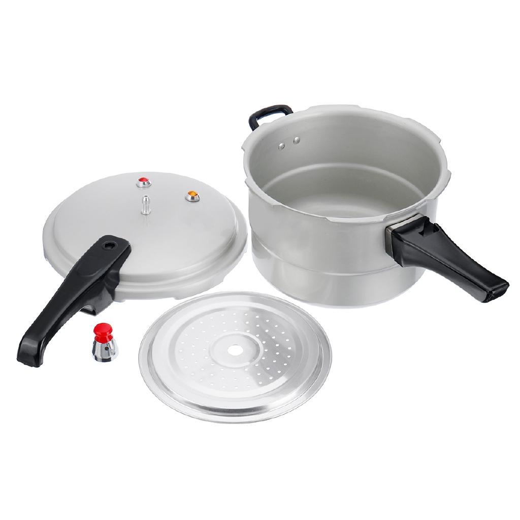 6,3L doppelwandiger Schnellkochtopf-Set Küche Bar Aluminiumlegierung Schnellkochtopf Bohnen Fleisch Gemüse Suppen Kochen