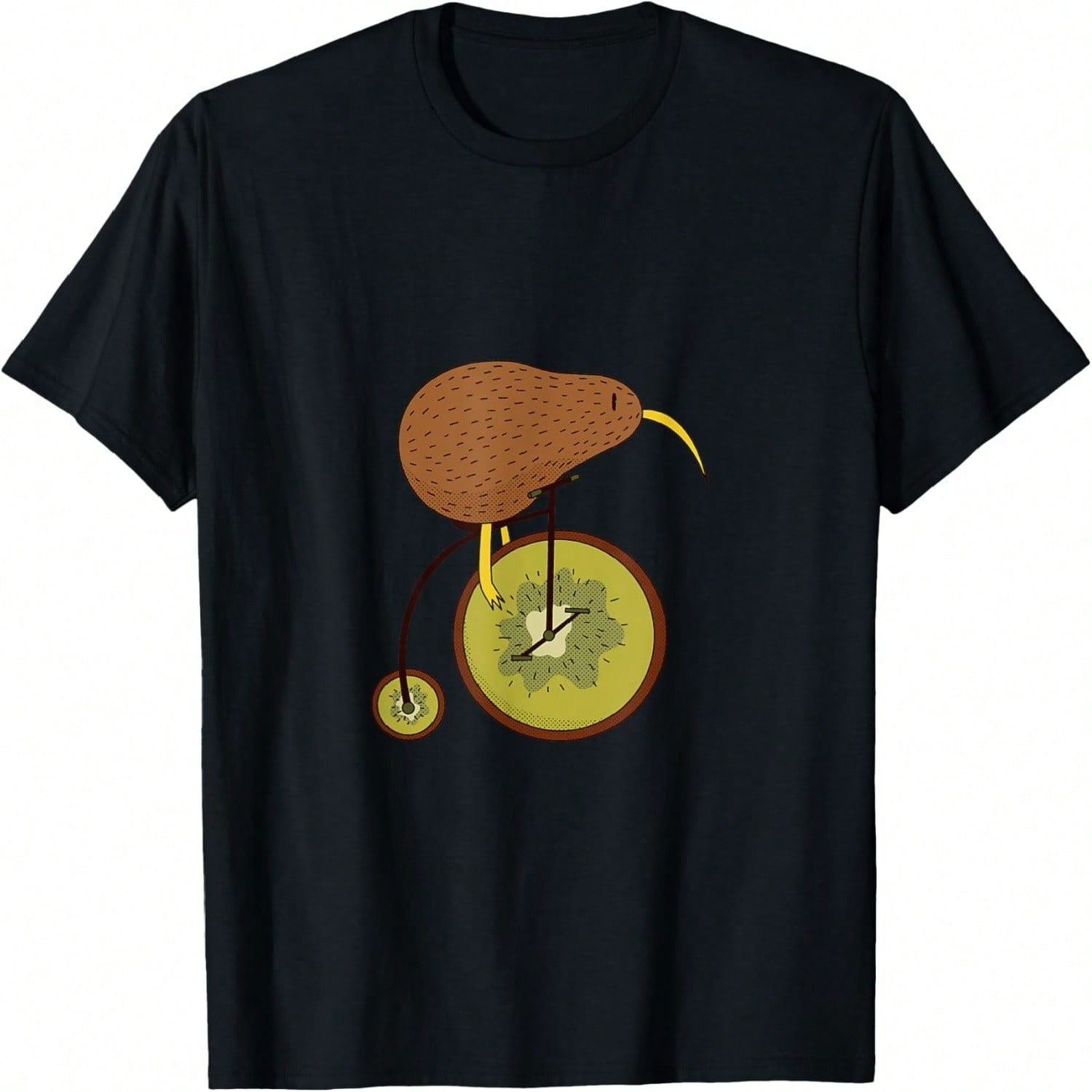 Kiwi Bird On Kiwi Bicycle Kawaii Kiwi T-Shirt S разноцветный