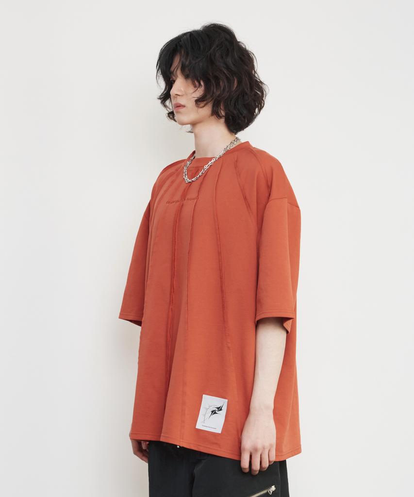 Keontempoleolieokauncheu Raw Edge Cutout Detail Logo Embroidery T-Shirt [Rust]