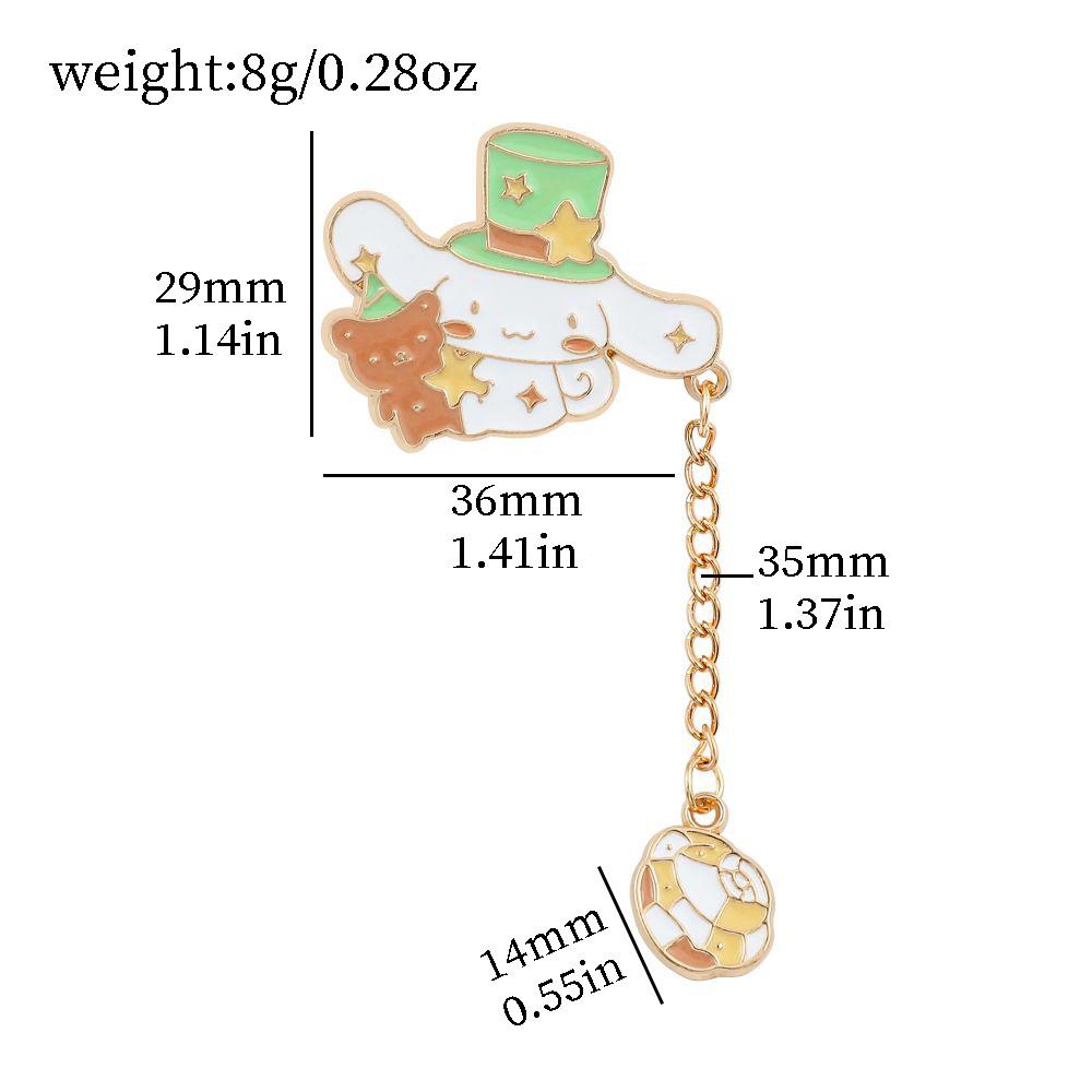 Японская милая серия Sanrio металлический значок Куроми Югуи собака милый кот с цепочкой брошь