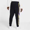 Nike NBA Los Angeles Lakers Basketball Joggers With Elastic Cuffs Men Bottoms Black CJ7125-010