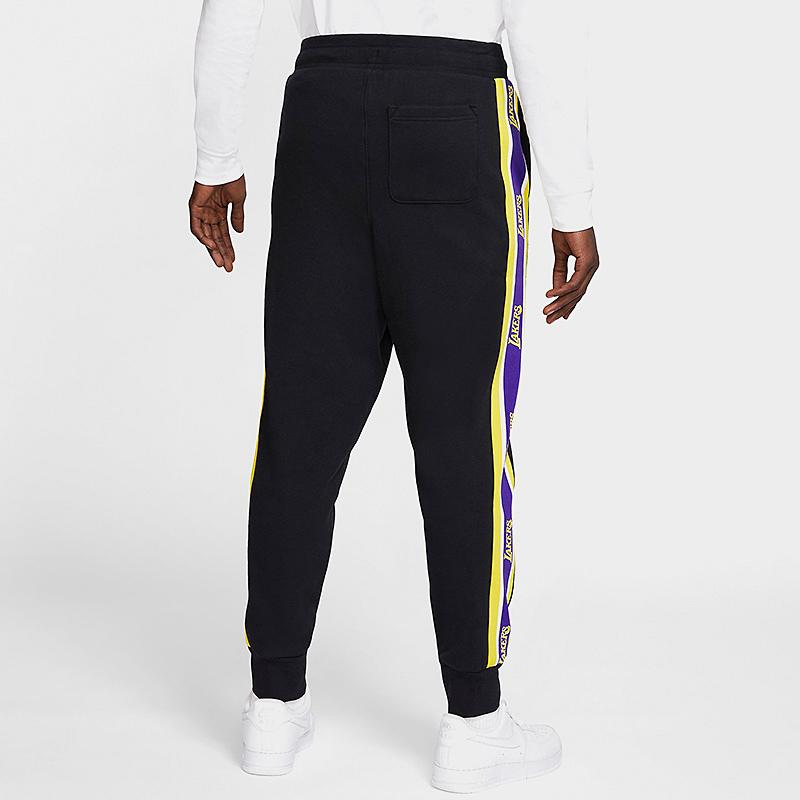 Nike NBA Los Angeles Lakers Basketball Joggers With Elastic Cuffs Men Bottoms Black CJ7125-010