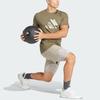Adidas Train Essentials Seasonal Brand Love Camo Tee Olive Strata/Dark Blue Men Streetwear IM7452