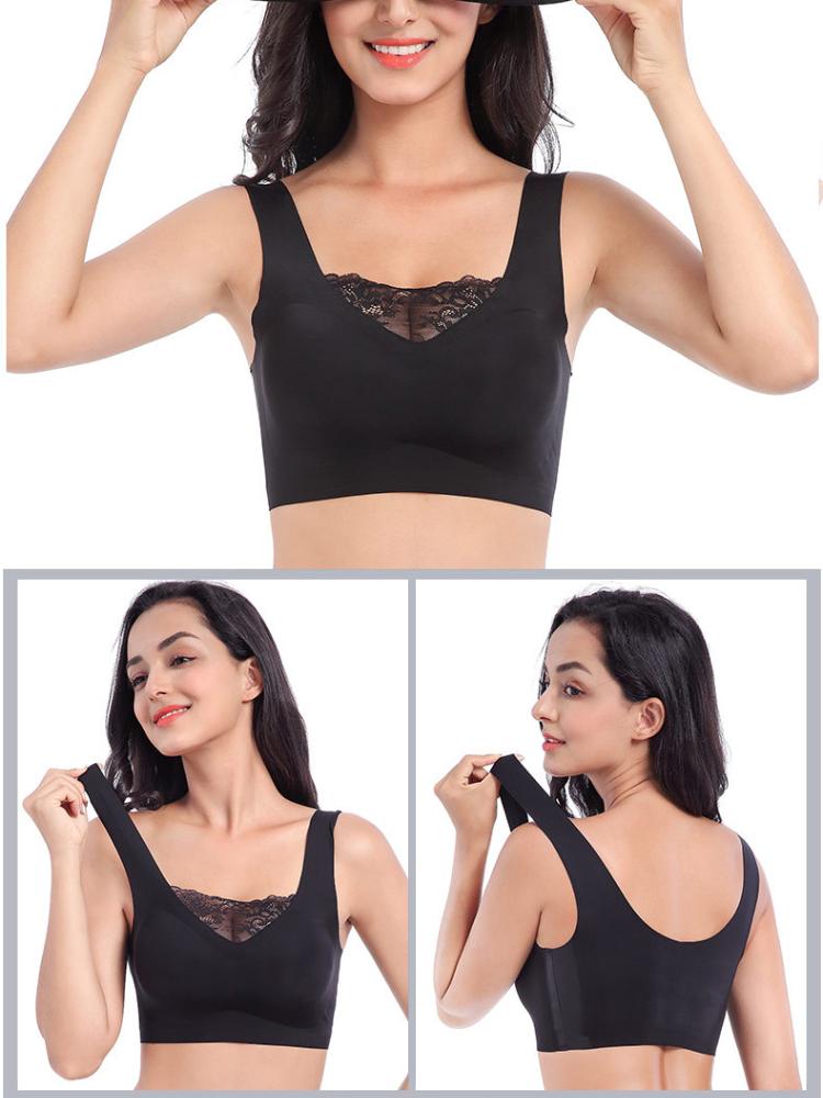 Sexy Traceless Underwear Women Gathered Without Steel Ring Shockproof Running Undershirt Large Size Bra Sports Bra Thin Section