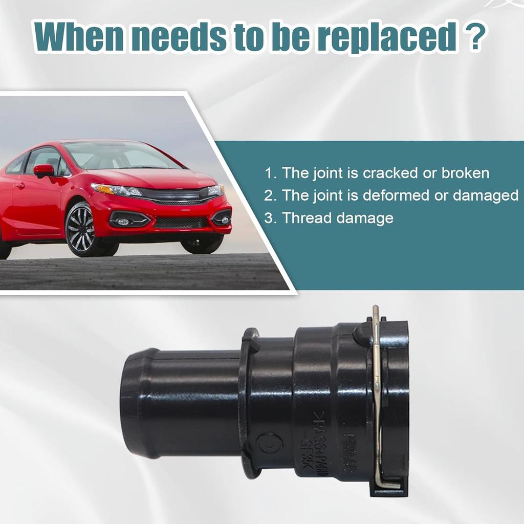GXARTS Radiator Hose Quick Connector Radiator Coolant Hose Pipe Flange 19503-RNB-A01 19503-RNB Compatible With Honda Civic 2006-2009 2010 2011 2012