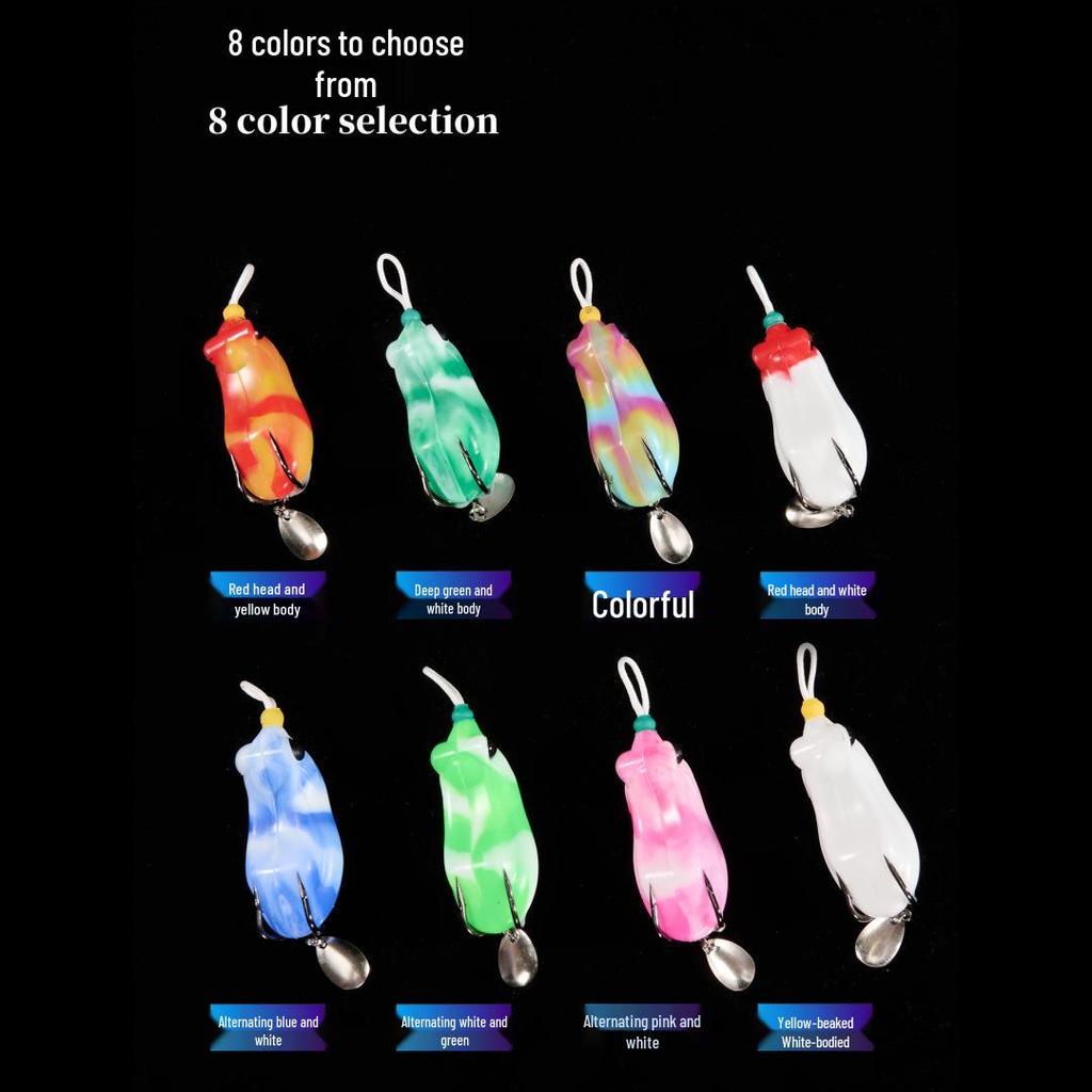 Kan Oluklu Kancalı Geliştirilmiş Silikon Kurbağa Yem