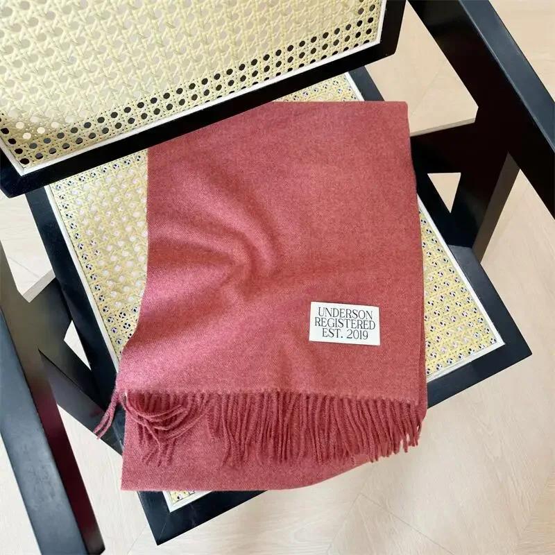 Lilla er veldig bra for å matche det nye ensfargede imiterte kashmirskjerfet høst og vinter fra Dongdaemun, Sør-Korea