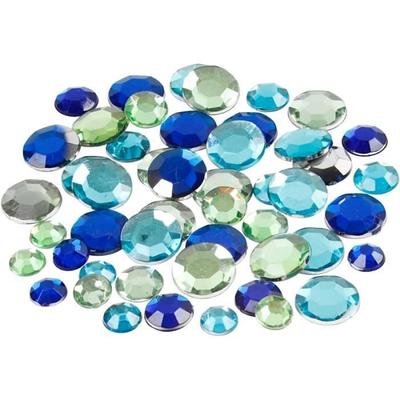 Rhinestones - Rounds - Blue - 6 To 12 Mm - 360 Pcs