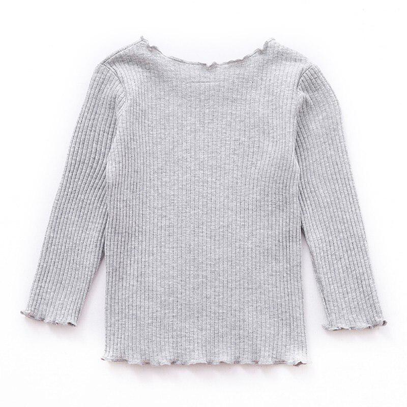 Autumn Baby Girls Clothes Long Sleeve Solid T-shirt Kids Tops Cotton T-shirts Casual Blouse Spring