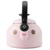 Fuji Enamel Whistling Kettle, 1.6L, Induction Compatible, Animal Kettle, Pig Design, DOY-1.6WK.B