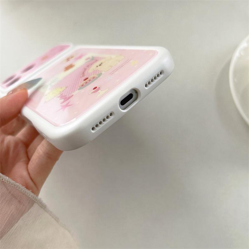 Pink Plaid Desk Lamp iPhone 17/16 Pro Max/15 Pro Girly Phone Case