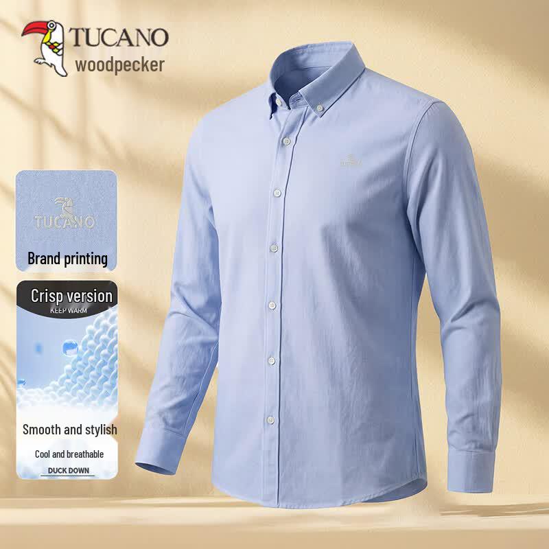 TUCANO Men s 100% Cotton Wrinkle-Resistant Business Shirt L