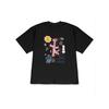 Damen Niedliches Rosa Dinosaurier Grafik T-Shirt Harajuku Ästhetik Kurzarm T-Shirt Lässiges Lockeres Sommer Oberteil