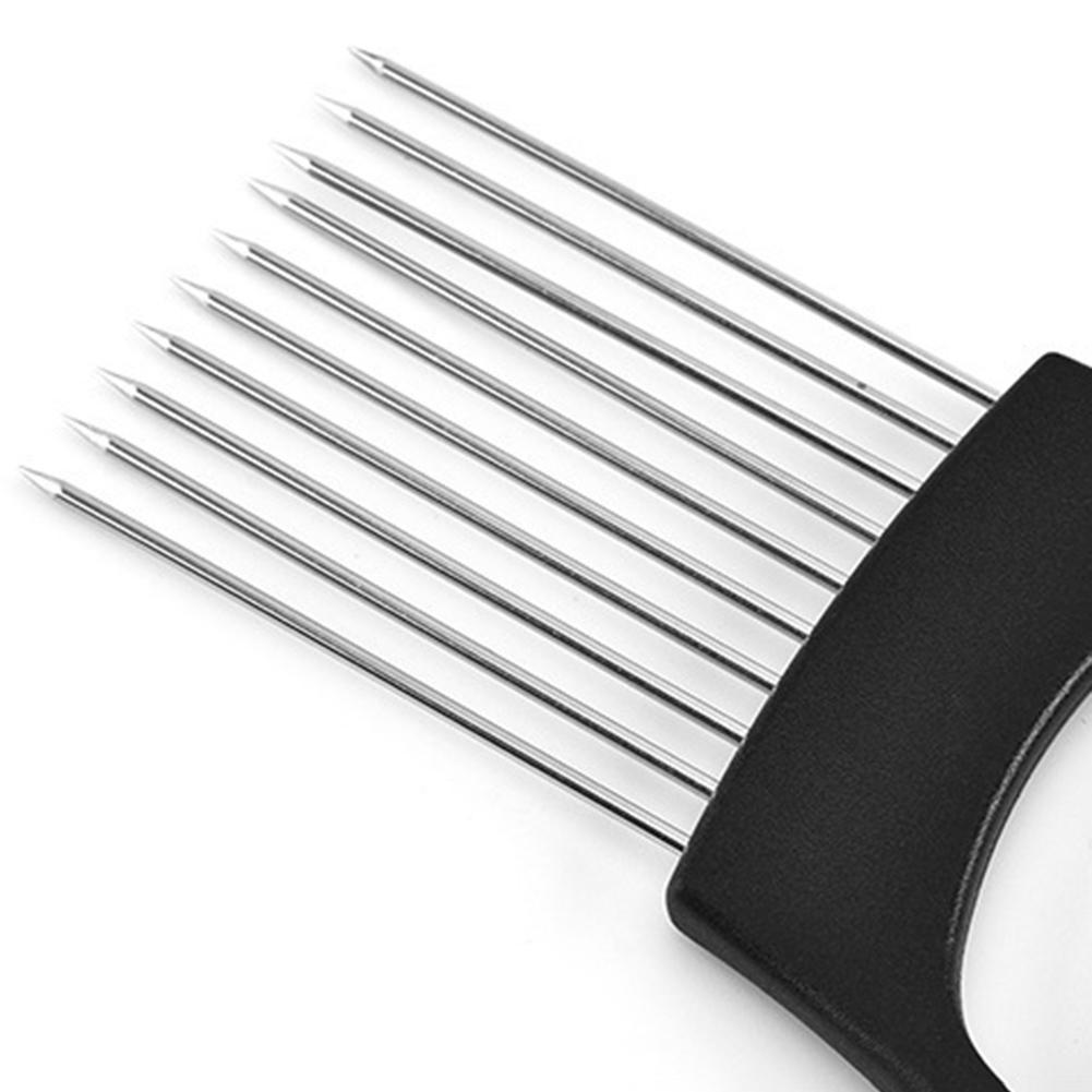 Stainless Steel Onion Fork Safe Aid Tomato Cutting Holders Kitchen Needles
