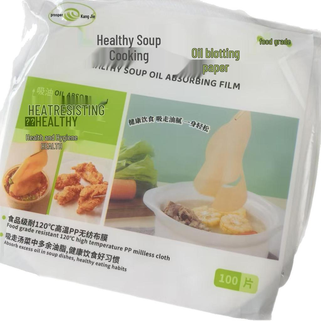 Oil Absorbent Paper for Kitchen: Food-Grade, Disposable, Suitable for Soups and Fried Foods