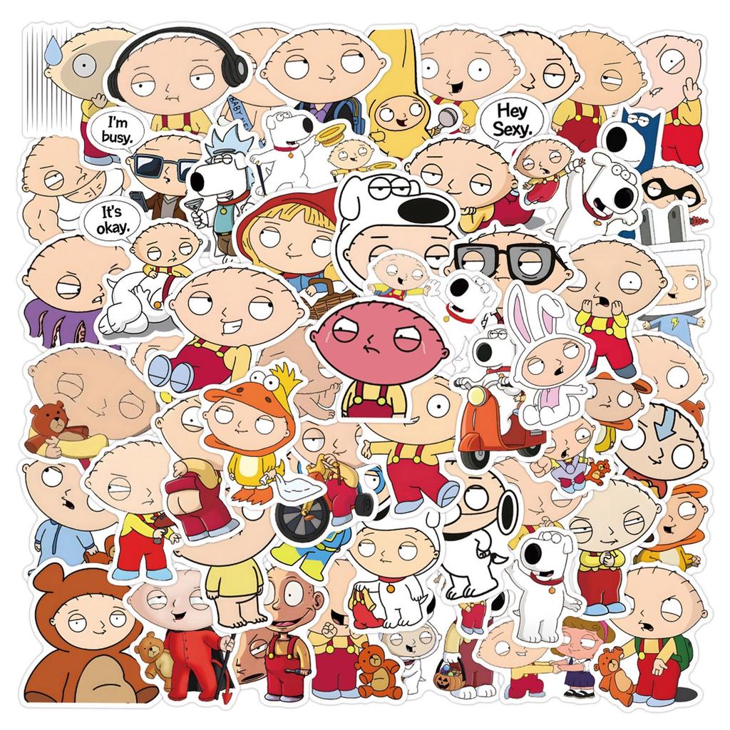 55 Family Guy Parody Cartoon Stickers - DIY Suitcase & Phone Decoration