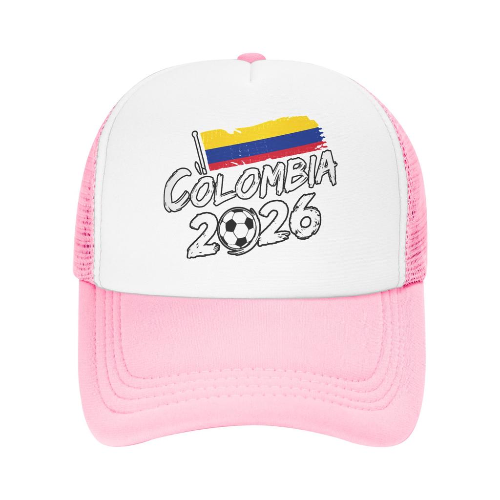 Colombia Soccer Game Fan Colombian Flag Sun Hats Casual Unisex Mesh Trucker Hat Adjustable Gym Baseball Cap Birthday Present