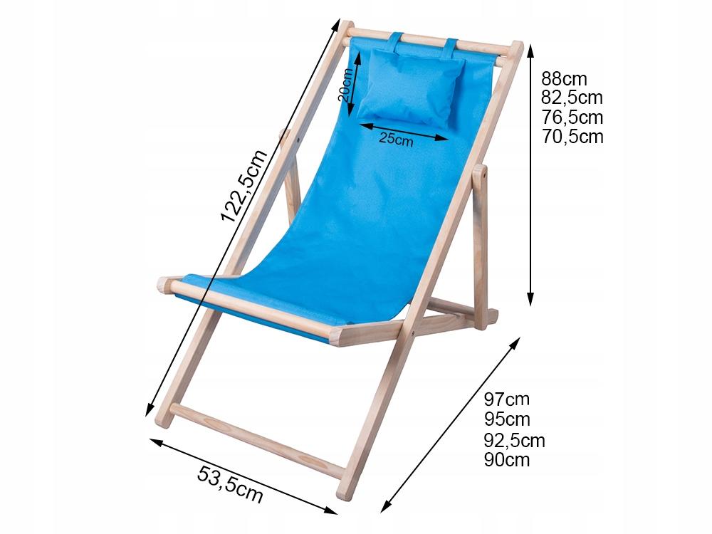 Blue Wooden Sun Lounger (4)