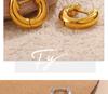Minimalist Geometric Circle 18K Gold Plated Stainless Steel Hoop Earrings - Women's Light Luxury, Cold Style Jewelry
