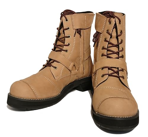 Wild Wing Falcon Crazy Brown Platform Motorcycle Boots, Size 26cm, Genuine Leather, Stylish, Perfect for City Walking, Recommended for Beginners