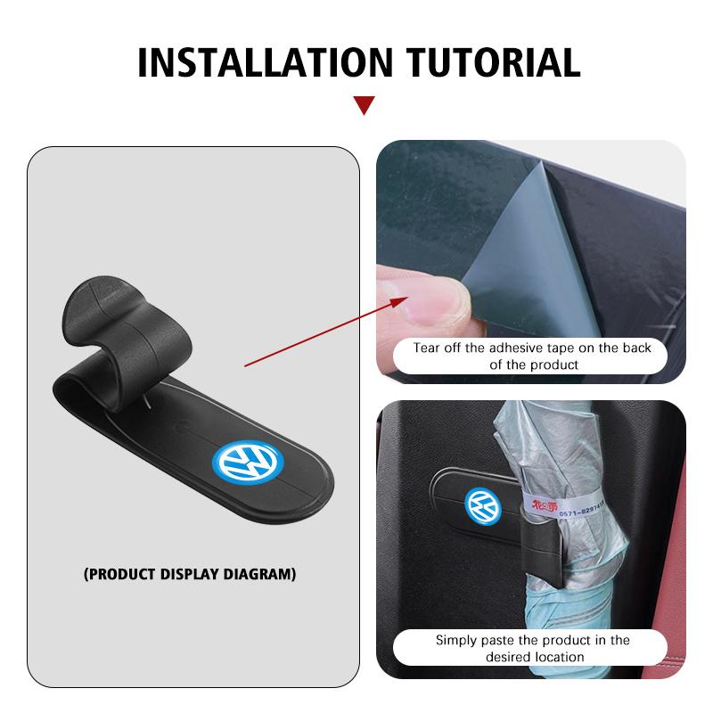 PP Car Umbrella Holder Adhesive Backing Auto Interior Accessory For Volkswagen VW Passat Golf 4 5 6 Tiguan Polo Scirocco Jetta Zj0