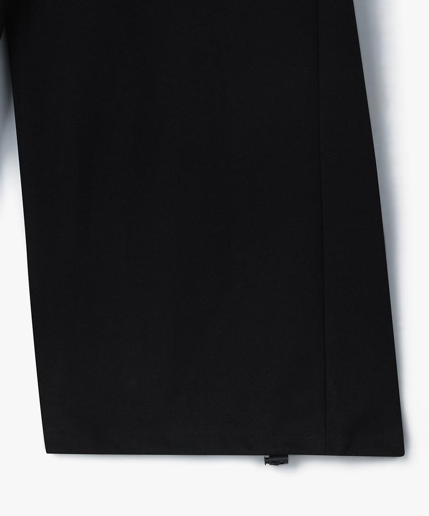 Peopeupeopeudebteu Side Pleats Wide String Sweat Pants Black