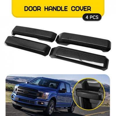 4pcs Exterior Door Handle Cover Trim Decor for Ford F150 2015-19 Carbon Fiber N