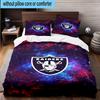 3PCS Rai-ders Football Legacy 3pcs Bedding,Including 3PCS Duvet Cover And 2pcs Pillowcases Perfect for Christmas,Ideal for Bedroom, Dormitory