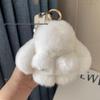 Adorable Real Fur Bunny Keychain Plush Toy Bag Charm for Girls