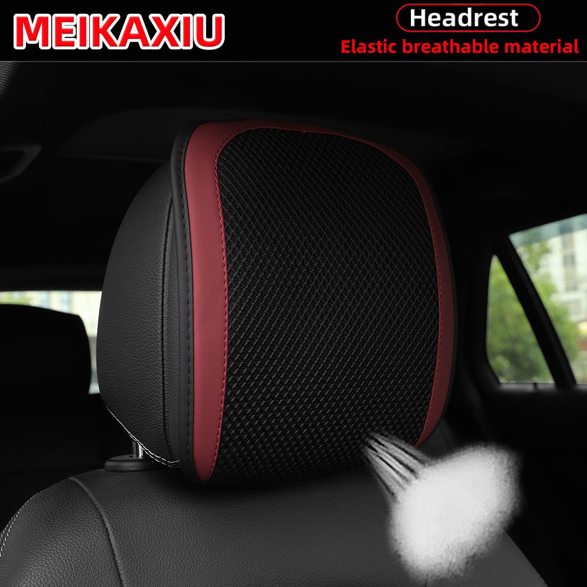 

1 or 2 pieces of three-dimensional mesh breathable leather car head cover, head rest cover, pillow cover, cushion