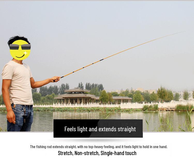 Xiaolinglong 46 Action Carbon Crucian Fishing Rod - Lightweight, Durable & Comfortable.