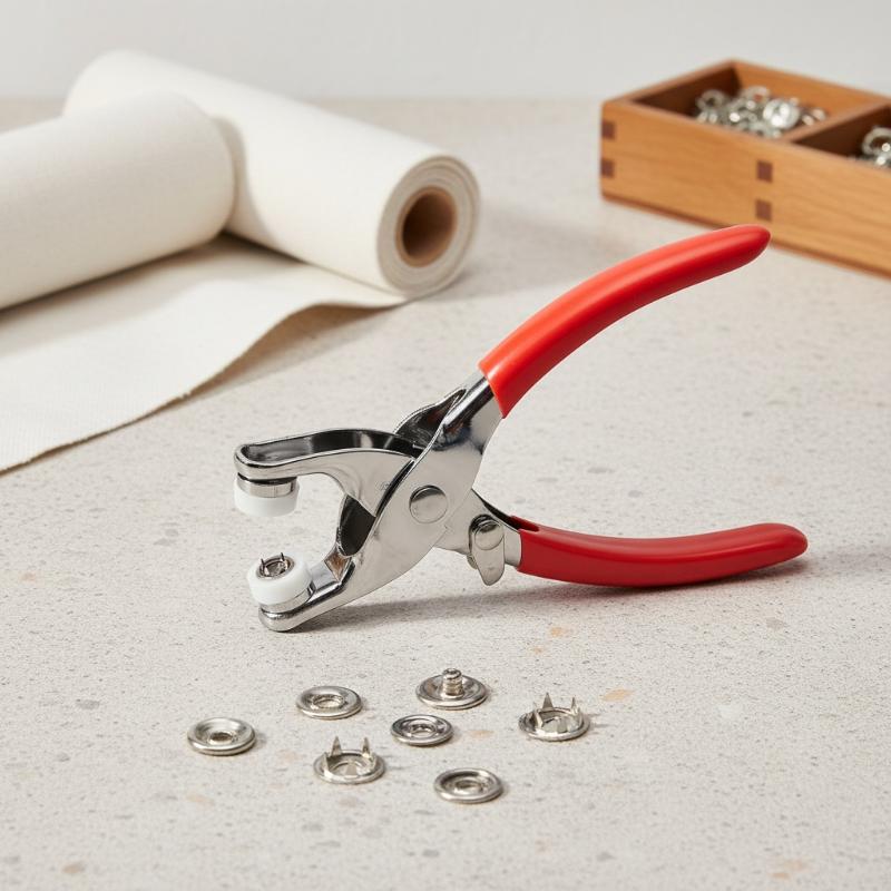 Applicator Pliers With 100 Metal Snap Buttons, Complete Kit For Clothing, Sewing And Crafts