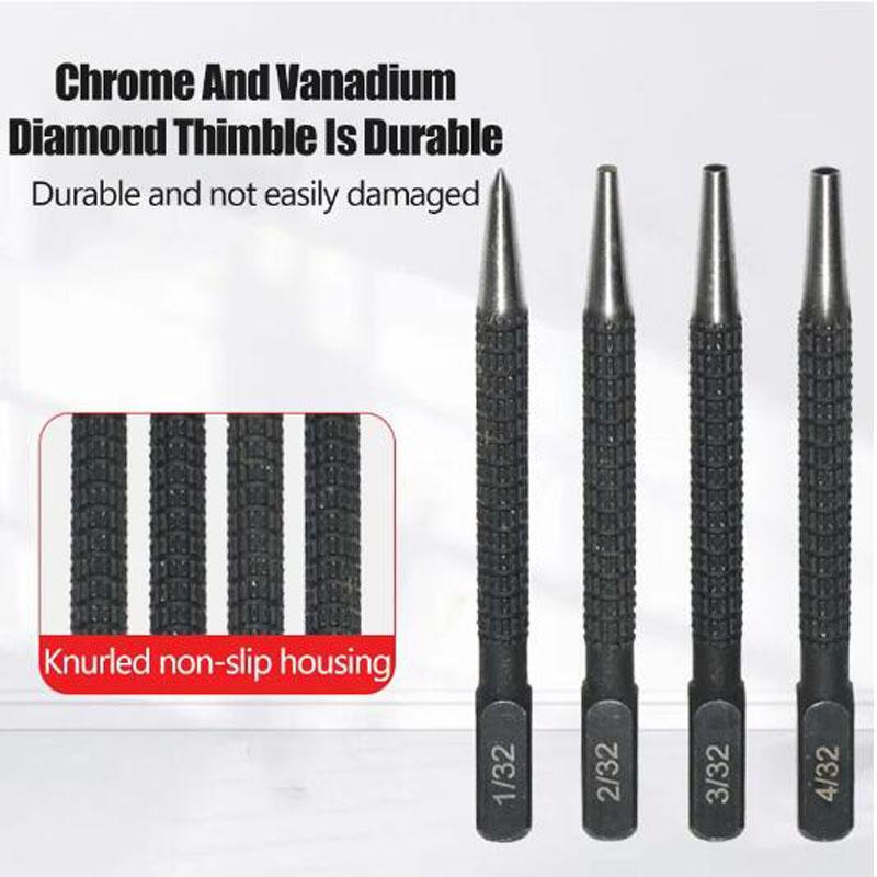 Non-Slip Center Punch Metal Wood Marking Drilling Tool High Hardness Carbon Steel Automatic Punch For Wood Drilling Tools