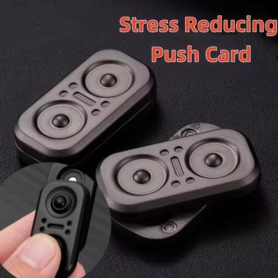 1 STÜCK EDC Eule Magnetischer Metall Fidget Slider Push Spinner Antistress Handspielzeug für Erwachsene Stressabbau ADHS Autismus Geschenk