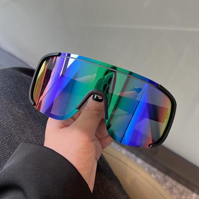 Neue Y2K Style Radbrille Winddichte Brille für Herren Damen Retroreflektierende Folie Linse Straßenfahren Sportbrille