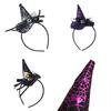 Halloween Witch Hat Headband Pumpkin Hair Hoop Spider Web Costume Party Props