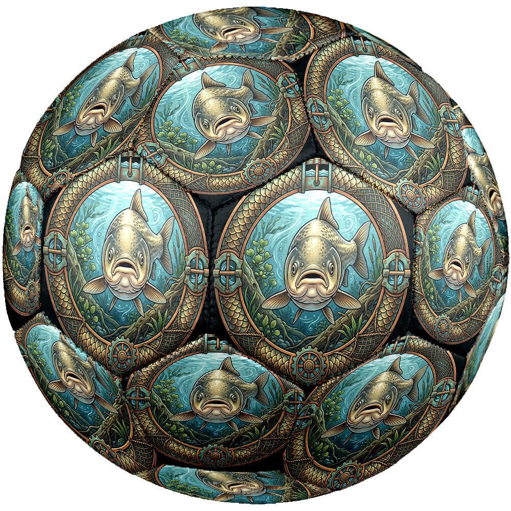 Underwater Mechanical Fish Scene Round Football Size 5 Adult Ball Suitable for Training Matches and Outdoor Team.