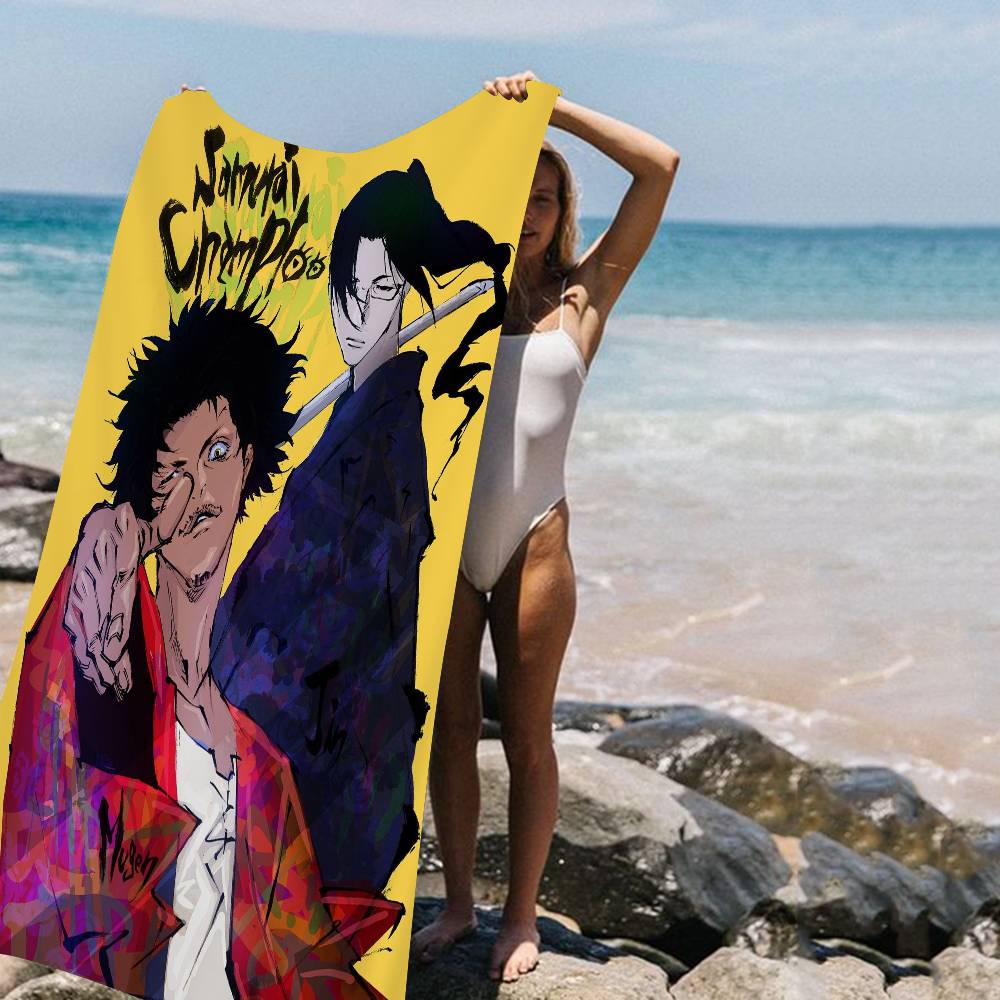 Adventure Samurai Champloo Big Microfiber Beach Towels Quick Dry Towel Sand Beach Towels Pool Towel For Travel Swim Pool Yoga