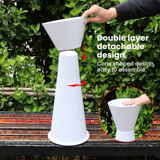 Thickened Flower Arranging Bucket with Inner Sleeve Floral Fixing Base for Bouquets Vase Insert Plant Pot Heavy-Duty Plastic Flower Bucket