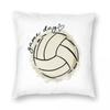 Volleyball Game Day Square Pillowcase Polyester Linen Velvet Printed Zip Decor Pillow Case Sofa Cushion Cover 18"