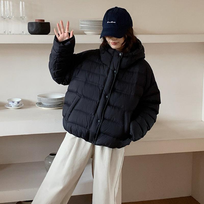 High-end Hooded White Duck Down Puff Down Jacket Women's Short Winter Fashion Sweet Bread Jacket Tide